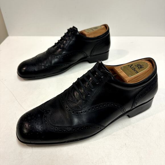 EXCELLENT J.M. Weston 607 Richelieu Oxford Wingtip Black France UK 7.5 / US 8.5 main image 9